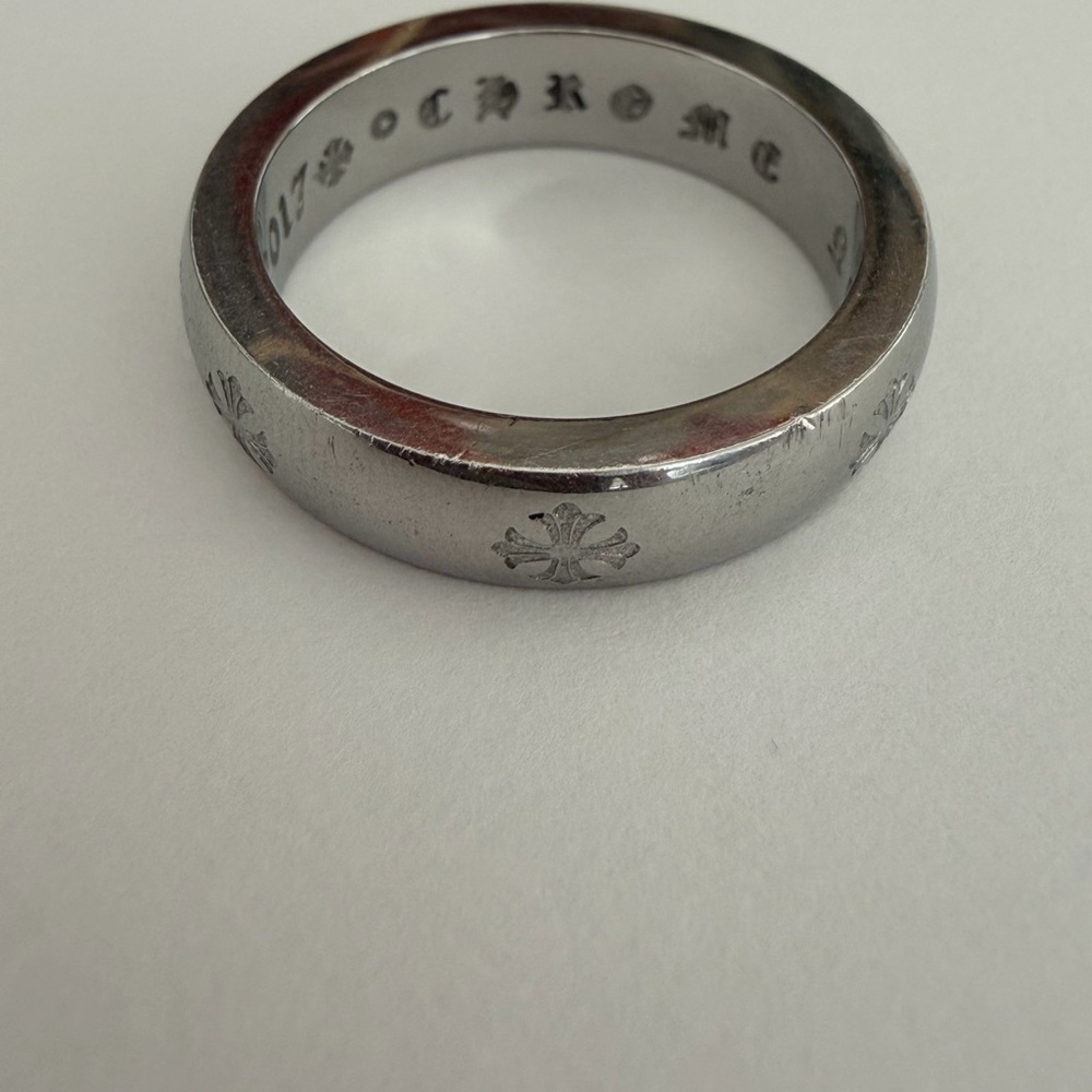 Chrome Hearts Engraved Silver Band